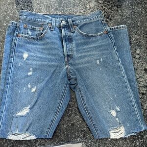 Levi's Women's Blue Distressed Jeans